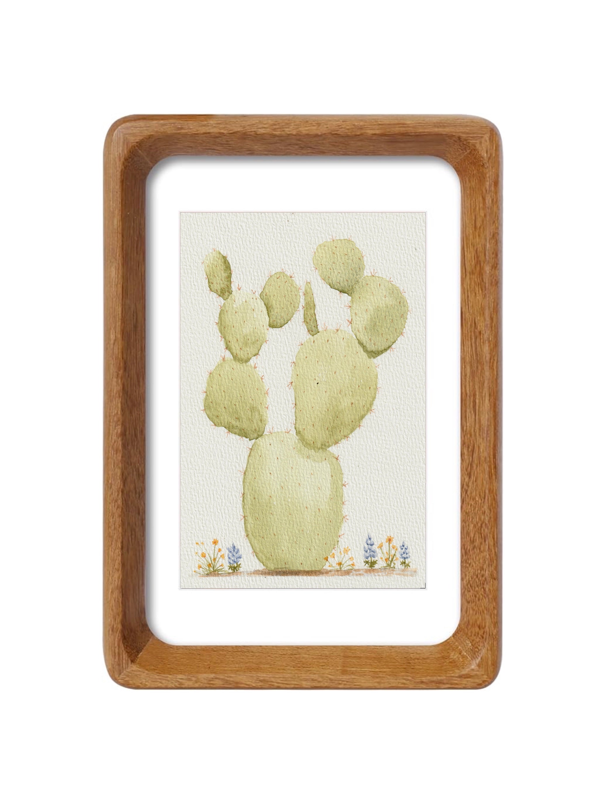 Prickly Pear and Wildflowers